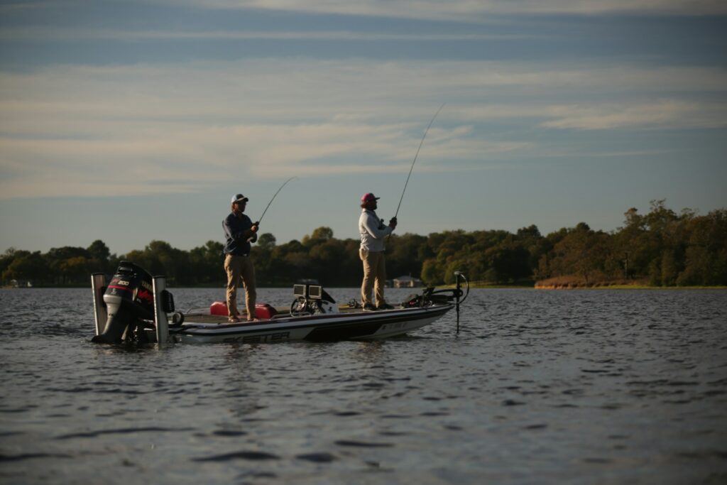 two persons on boat