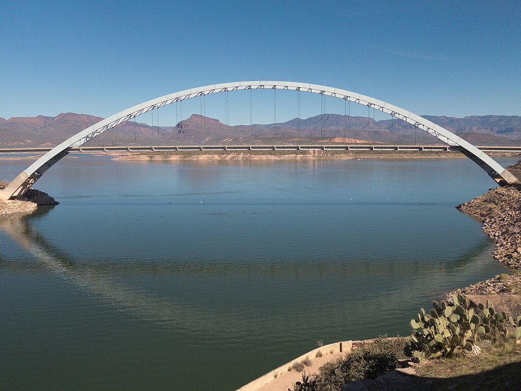 Roosevelt Lake Bridge on the Salt River in Arizona