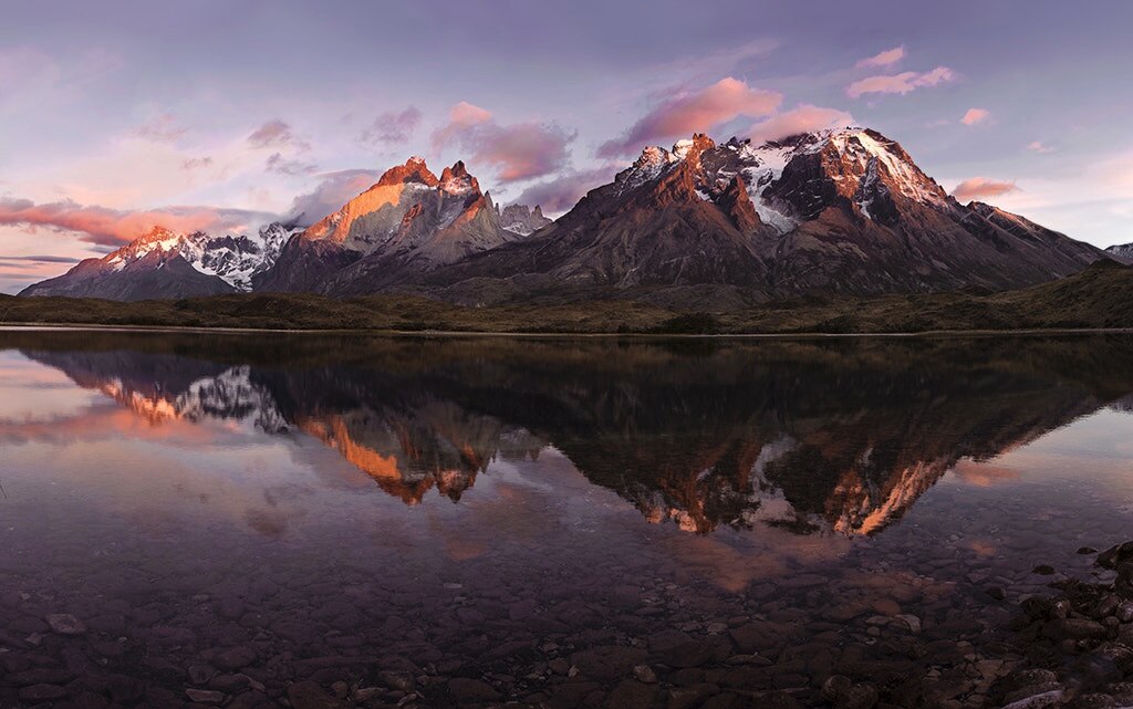 One of those rare days with no wind in the patagonia.