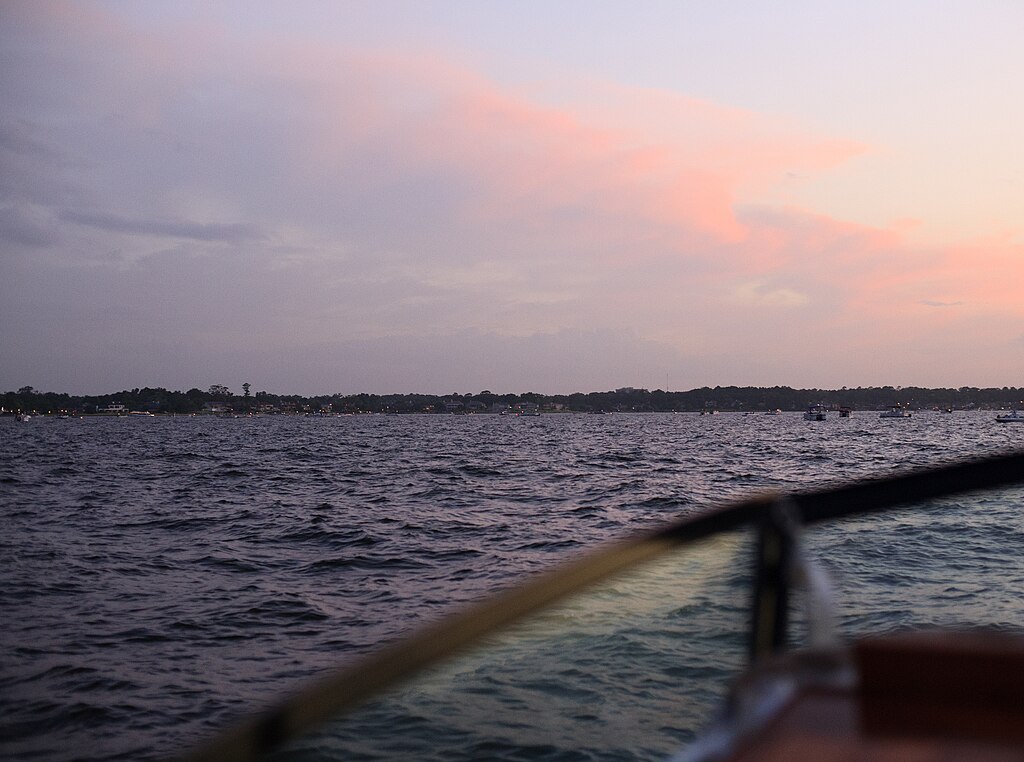 Lake Conroe, as seen from the water on July 4, 2008.