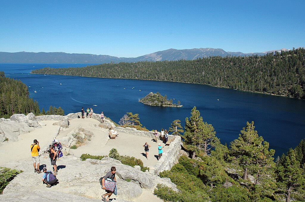 Lower terrace of Emerald Bay State Park Lookout, Lake Tahoe