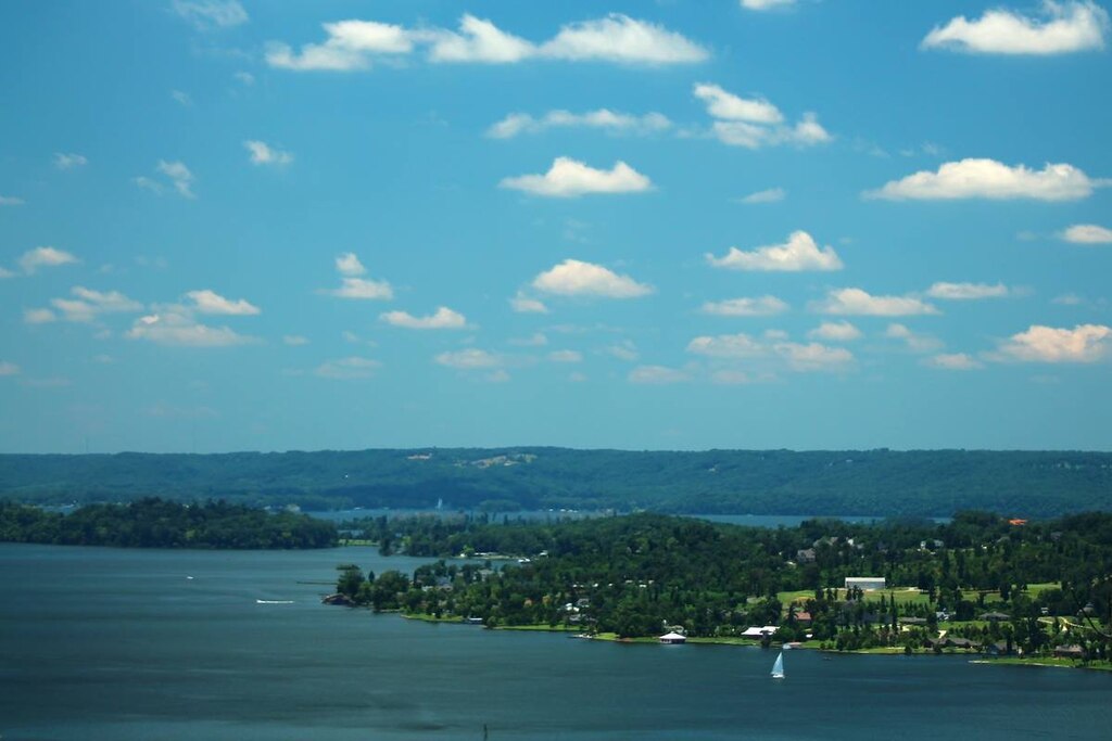 From 1050 feet up, here is the view of Lake Guntersville.