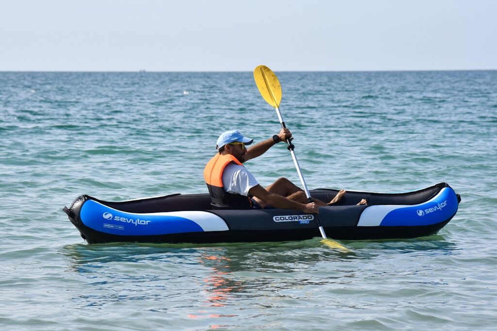 kayak, nature, kayaking, sea, paddling, water sport, ocean