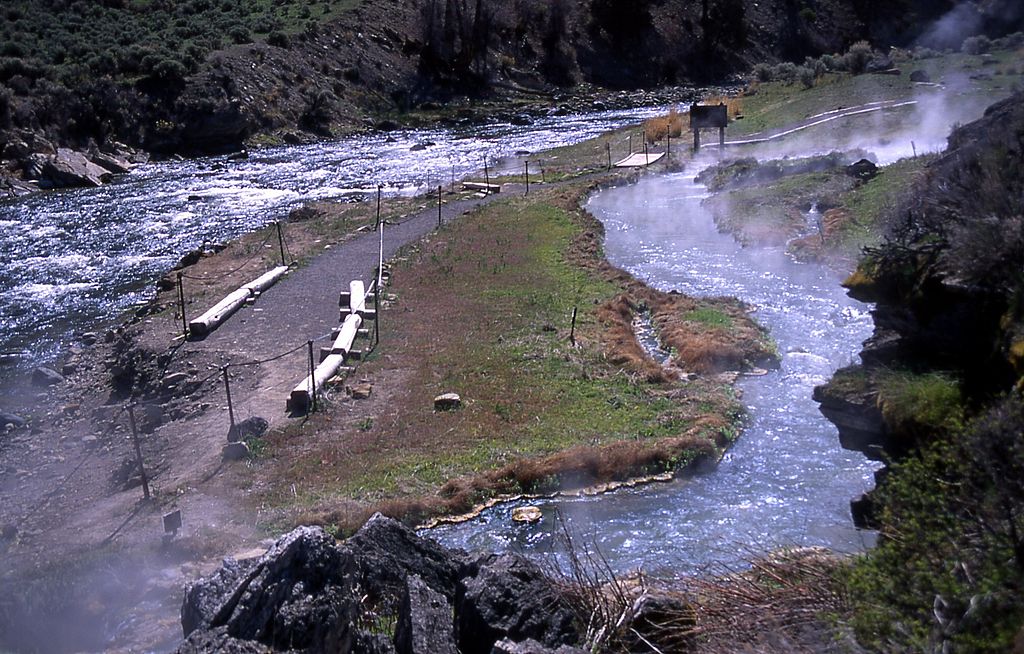 Boiling River section of Gardner River near Mammoth Hot Springs, Yellowstone National Park