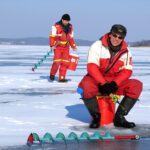 snow, winter, ice, fishing, overalls, ice auger, drill, slemmern, mariehamn, nature, finland
