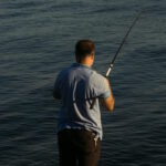 Person Fishing in the Ocean